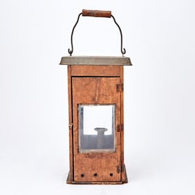 Pine and Tin Candle Lantern