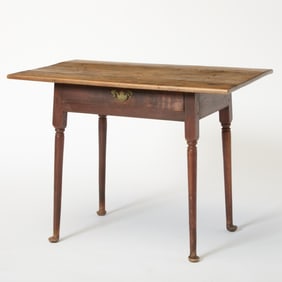 Queen Anne Red-Painted Maple Tavern Table