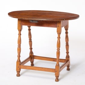 Queen Anne Pine and Maple Tap Table