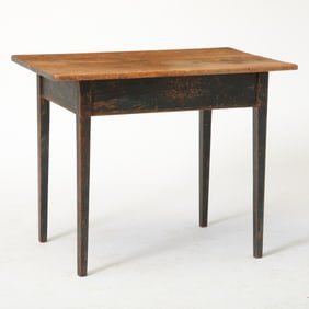 Federal Dark Blue-Painted Maple and Pine Table