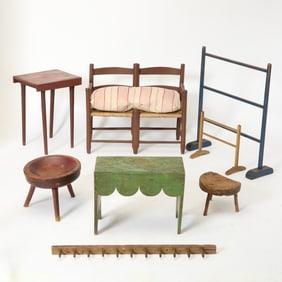 Group of Painted Country Furnishings