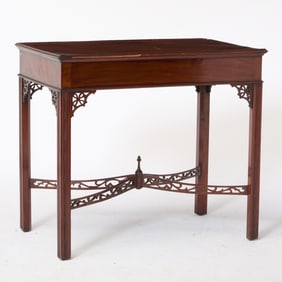 Chippendale Carved Mahogany Side Table