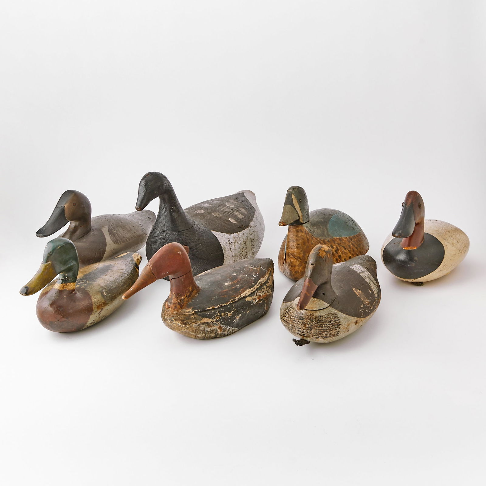 Seven Carved and Painted Wood Duck Decoys (1 of 15)