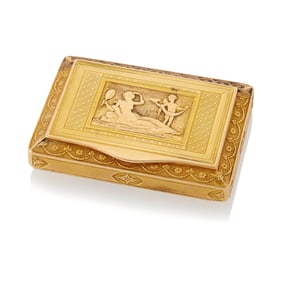 Antique Two-Color Gold Neoclassical Compact