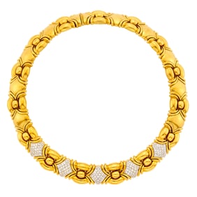 Two-Color Gold and Diamond Necklace