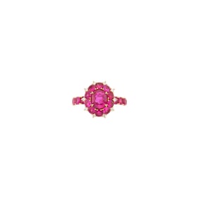 Rose Gold, Ruby and Diamond Ring