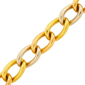 Tricolor Gold Link Bracelet