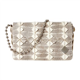 Salvatore Ferragamo Snake Skin Flap Bag