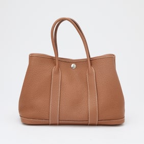 Hermès Brown Leather Garden Party 30 Tote