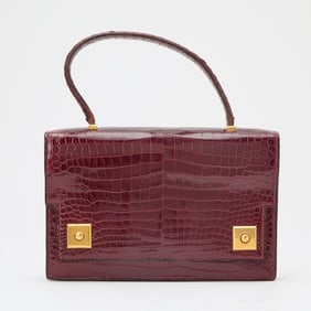 Hermès Burgundy Alligator 'Piano' Bag