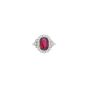 White Gold, Ruby and Diamond Ring