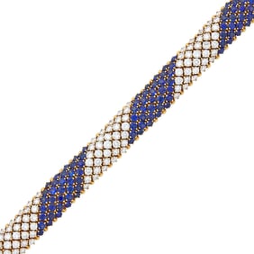 Gold, Sapphire and Diamond Bracelet