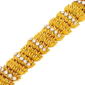 Gold, Platinum and Diamond Bracelet