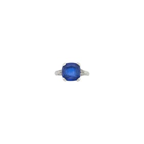 Platinum, Sapphire and Diamond Ring