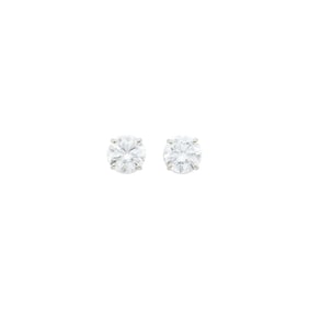 Pair of White Gold and Diamond Stud Earrings