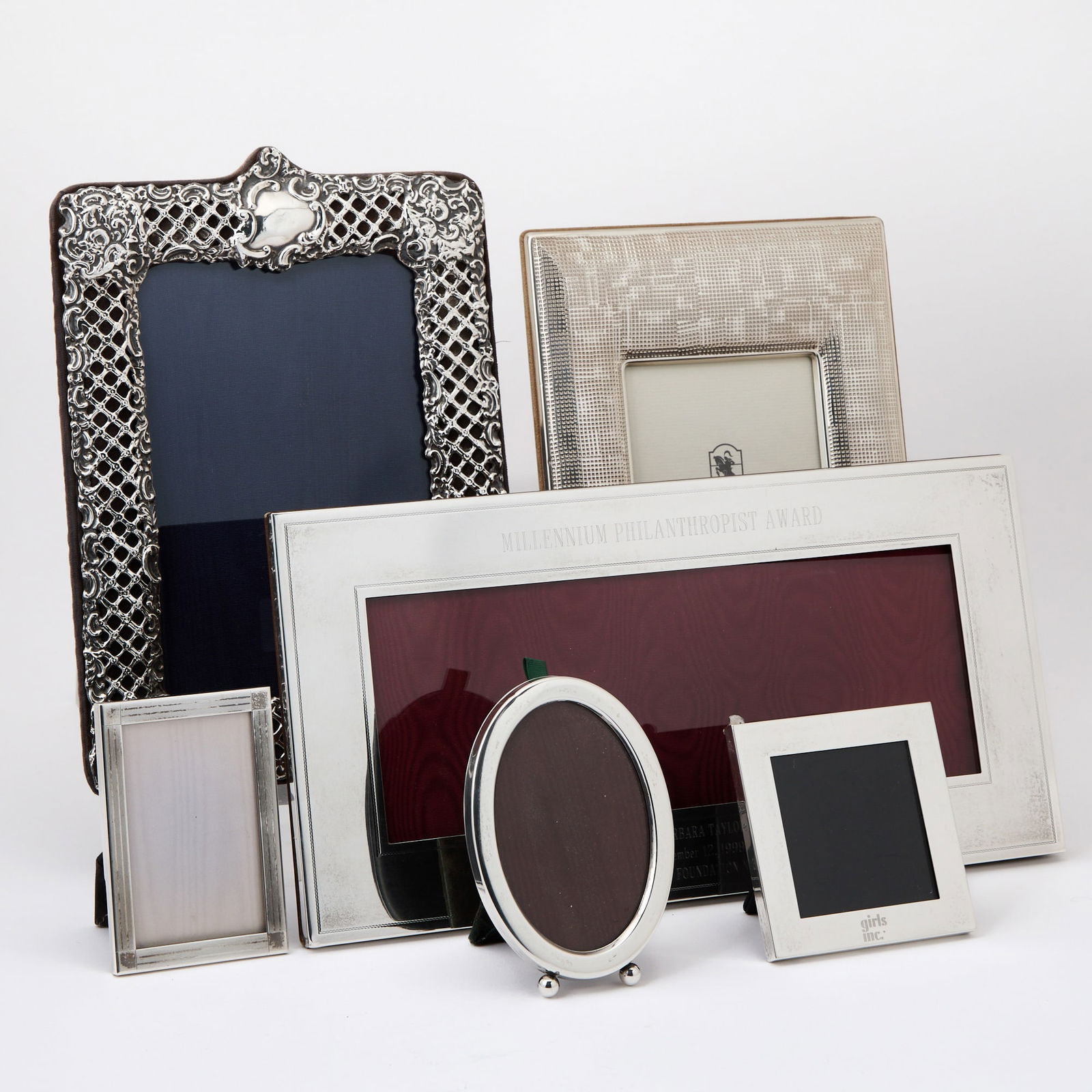 Group of Six American, English and Italian Sterling Silver Picture Frames (1 of 7)