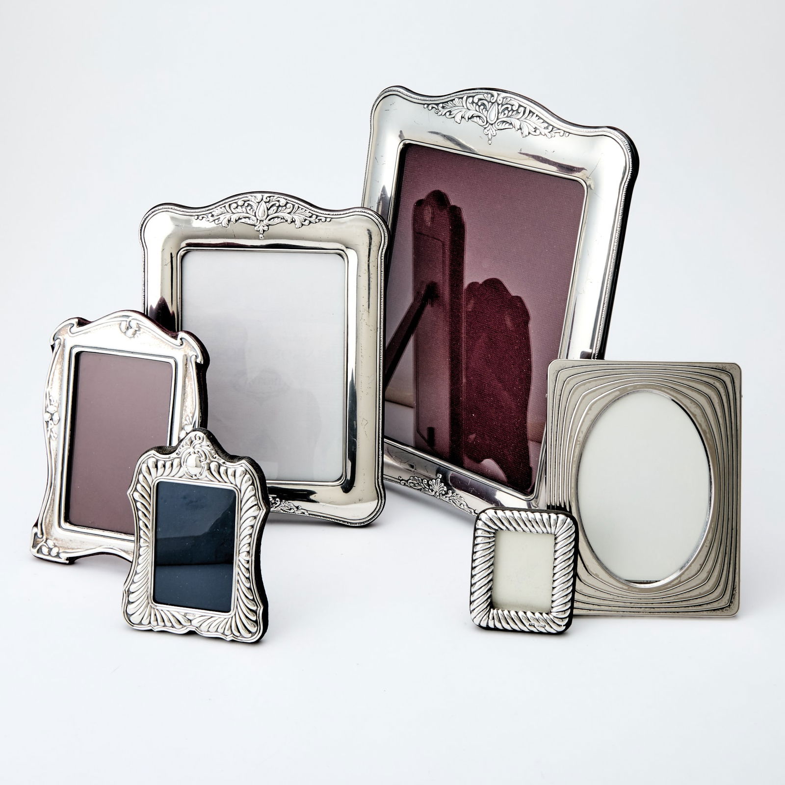 Group of Six English and Italian Sterling Silver Picture Frames (1 of 6)