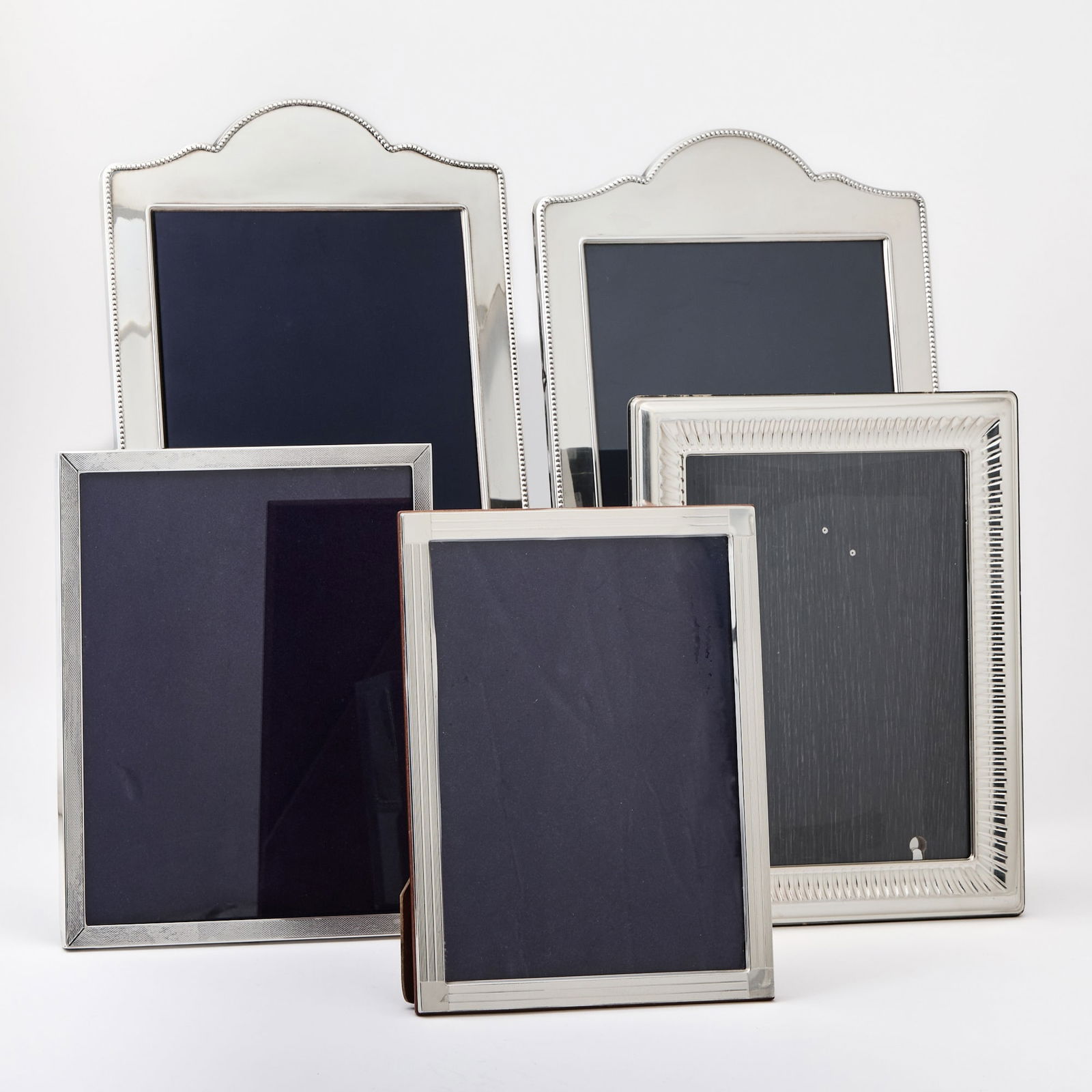 Group of Five English and Italian Sterling Silver Picture Frames (1 of 6)