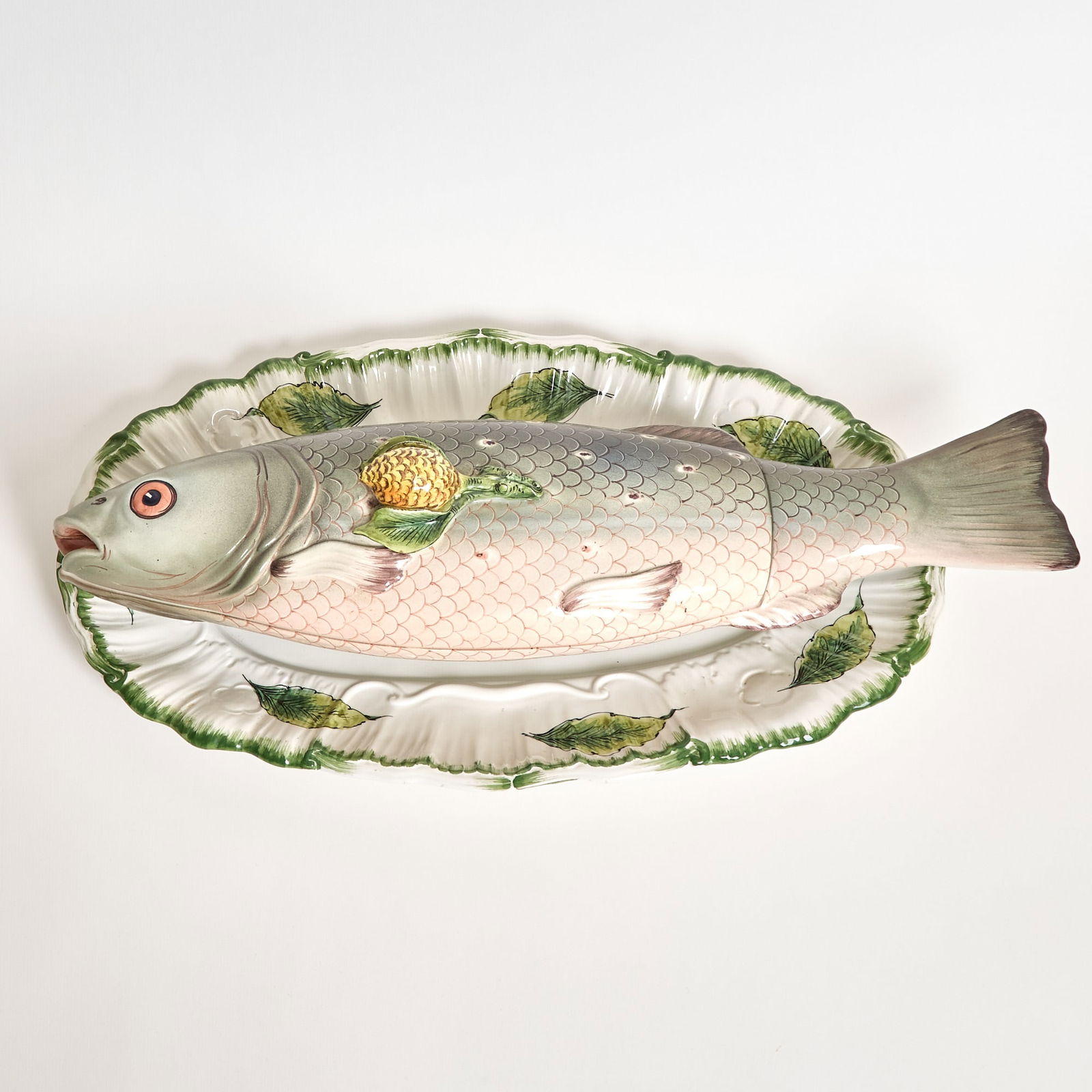 Italian Ceramic Fish Tureen and Undertray Made for Tiffany & Co. (1 of 3)