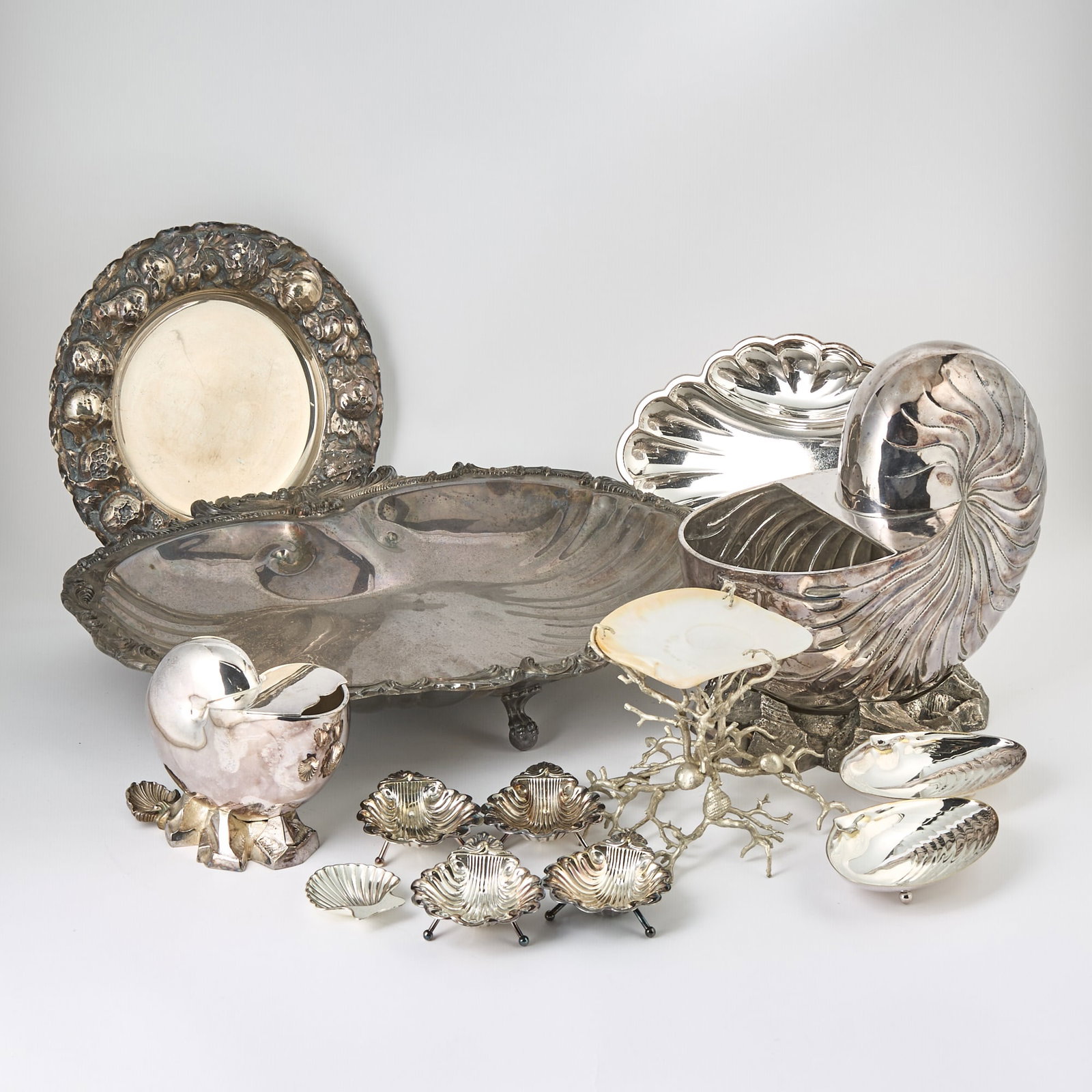 Group of Silver Plated Shell-Form Table Articles (1 of 1)