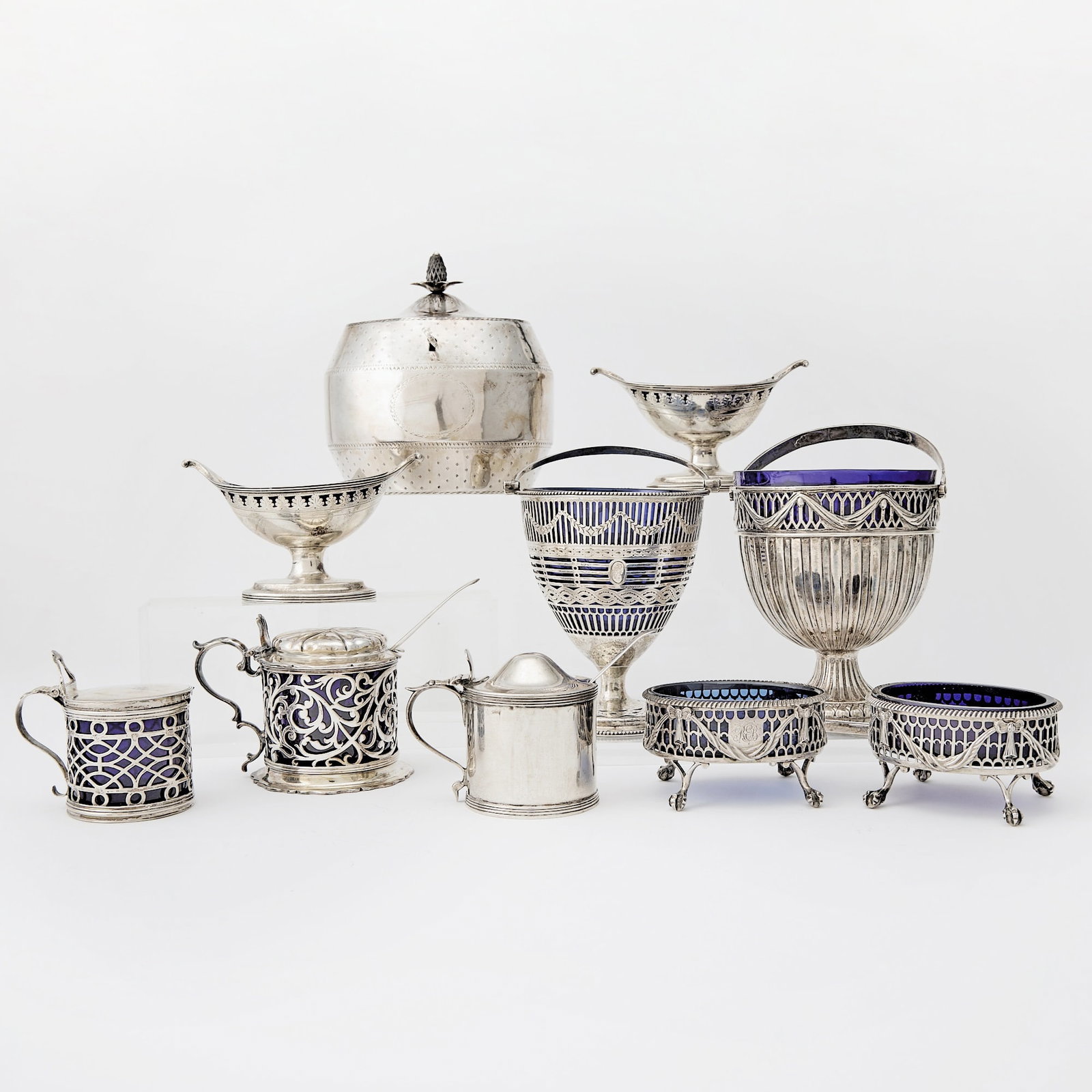 Group of George III and Victorian Sterling Silver Table Articles (1 of 7)
