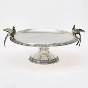 Tiffany & Co. Sterling Silver Low Compote with Bird Handles (1 of 5)