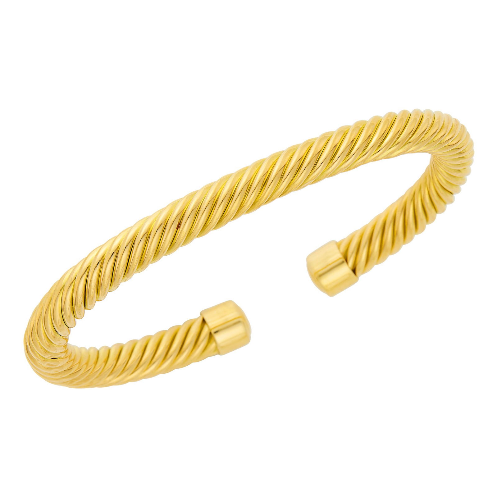 David Yurman Fluted Gold Bangle Bracelet