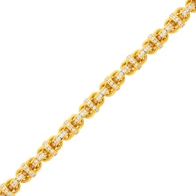 Charles Krypell Gold and Diamond Bracelet