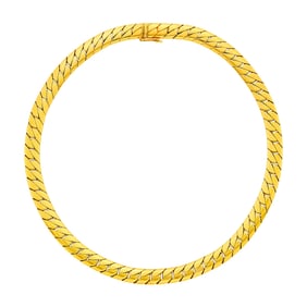Gold Curb Link Necklace