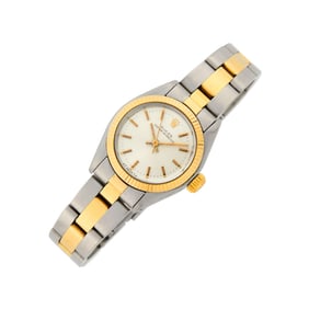 Rolex Stainless Steel and Gold 'Oyster Perpetual' Wristwatch, Ref 6719