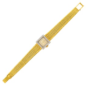 Patek Philippe Two-Color Gold and Diamond Wristwatch, Retailed by Gubelin, Ref. 3293/1