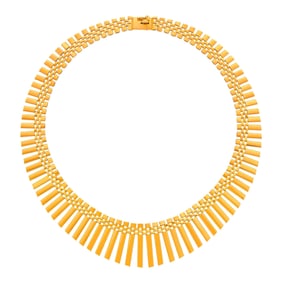 Gold Fringe Necklace