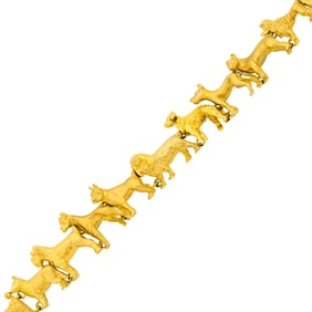 Gold Best in Show Dog Breed Link Bracelet