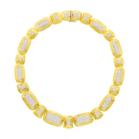 Gold, Platinum and Diamond Necklace