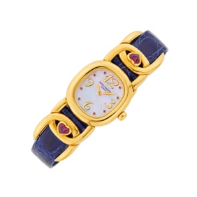 Patek Philippe Gold and Cabochon Ruby 'Golden Ellipse' Wristwatch, Ref. 4833/12