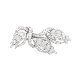 Platinum and Diamond Brooch