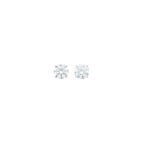 Pair of White Gold and Diamond Stud Earrings /
