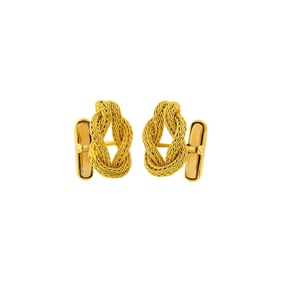 Ilias Lalaounis Pair of Gold 'Hercules Knot' Cufflinks