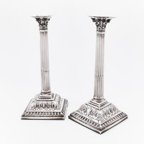 Pair of George III Sterling Silver Candlesticks