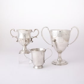 Three George III Sterling Silver Two Handled Cups