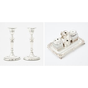 George III Sterling Silver Inkstand