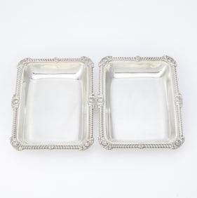Pair of George IV Sterling Silver Open Vegetable Dishes