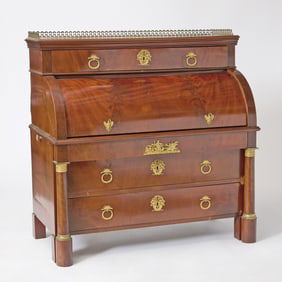 Empire Mahogany Cylinder Desk