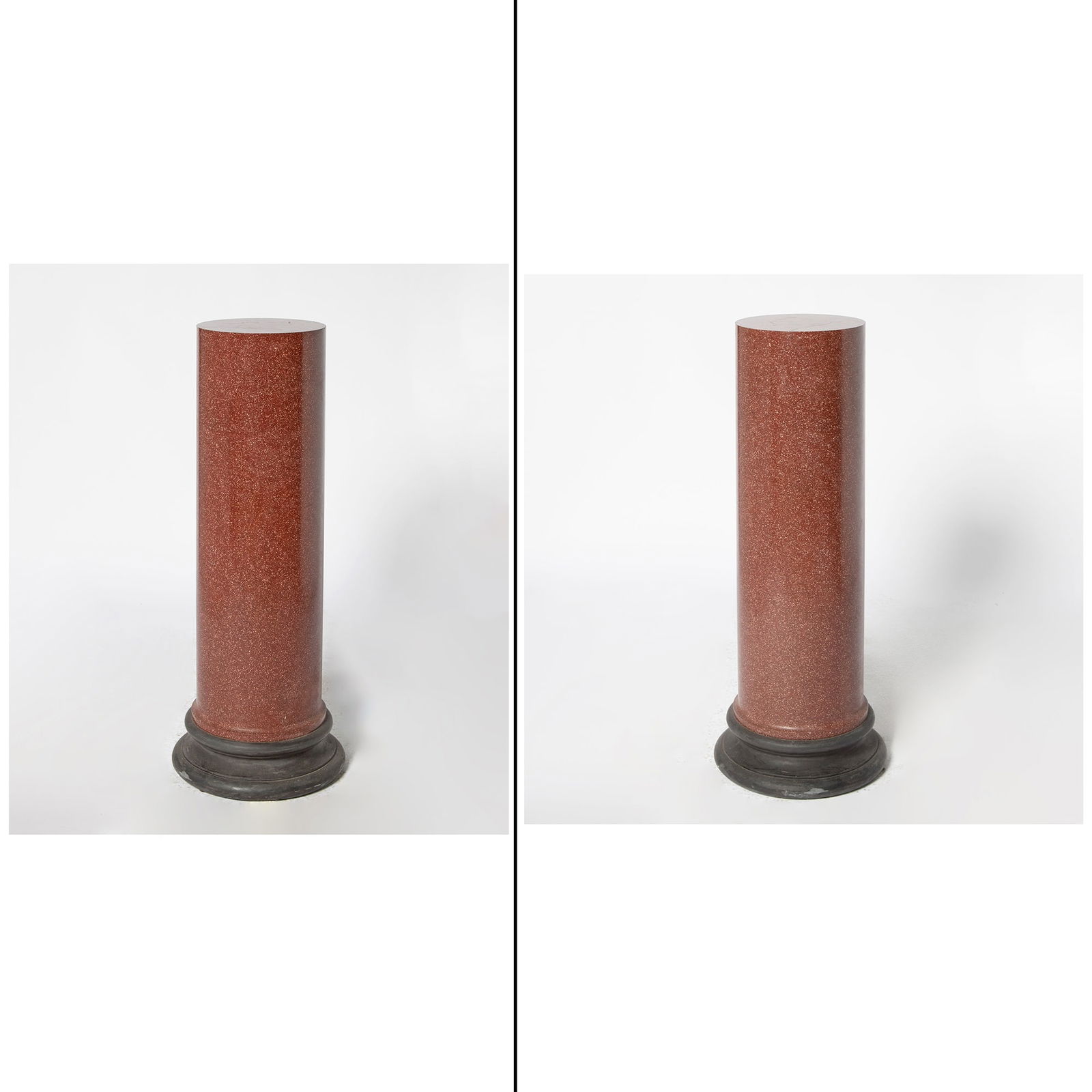 Pair of Grand Tour Red Faux Porphyry Pedestals (1 of 4)