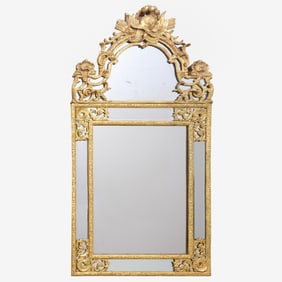 Régence Giltwood Border Glass Mirror