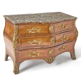 Louis XV Gilt-Bronze Mounted Kingwood Parquetry Commode