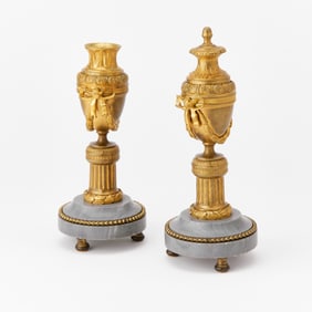 Pair of Louis XVI Gilt Bronze Cassolettes