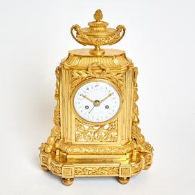 Louis XVI Gilt Bronze Clock