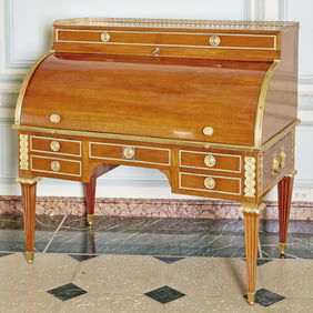 Louis XVI Mahogany Bureau à Cylindre