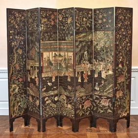 Chinese Coromandel Seven-Panel Screen